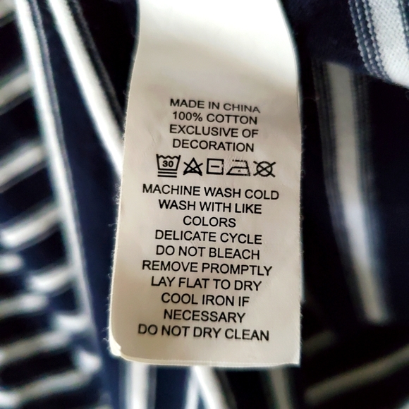 Kate Spade scalloped navy striped top - Picture 6 of 6